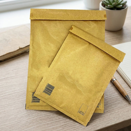 A000 / A/000 Gold Padded Bubble Mailers | 110x160mm | Lightweight Protective Envelopes | Pack of 100